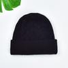Custom  Wool Cashmere Winter Beanie Hat Women Warm Wool Knitted Cuff Beanie Caps With Custom Logo Patch