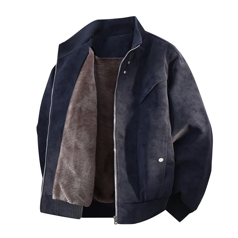 ROMON Men's Fleece-Lined Casual Flight Jacket