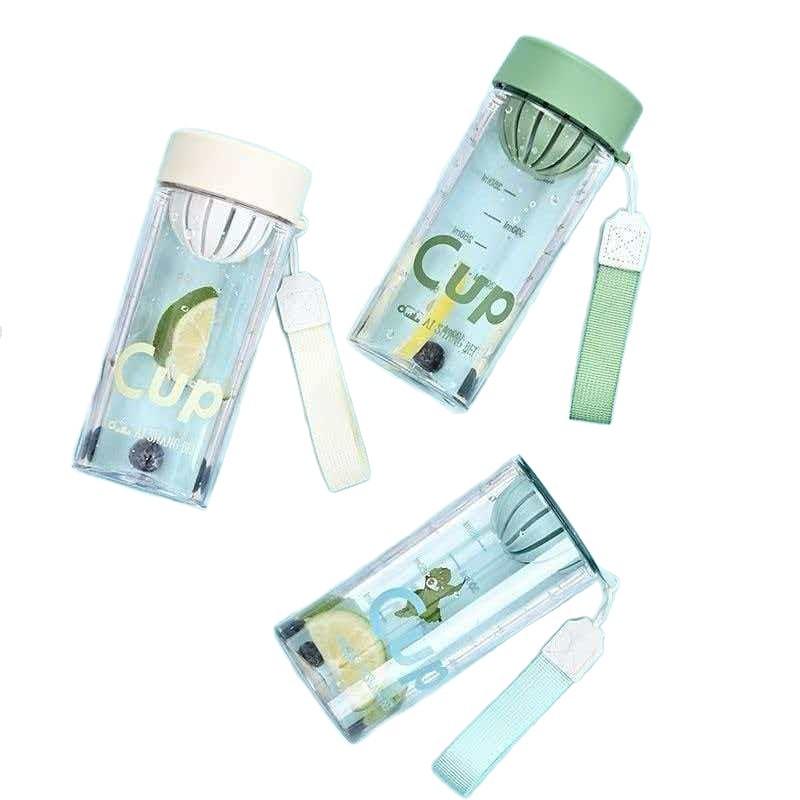 Water bottle portable water cup coffee cup summer mini compact cup outdoor office worker high temperature resistant plastic cup