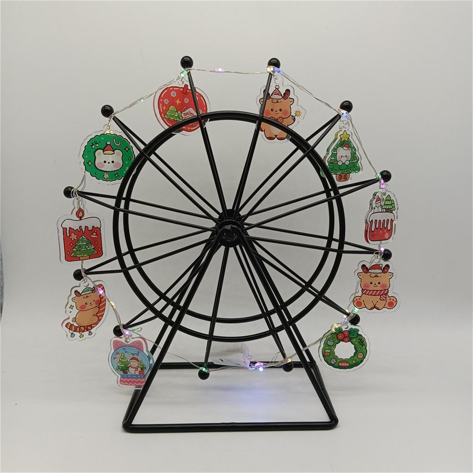 

Різдвяне колесо огляду з мультфільмом Нічне світло для дому, вітальні, спальні, креативний різдвяний подарунок One Size