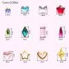 1Set Dental Tooth Gems  Diamond Ornament Diy Tools Various Shapes Color Teeth Jewelry Denture Acrylic