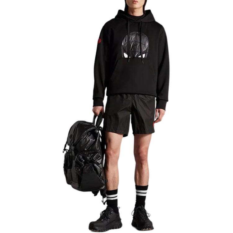 Moncler X Spiderman Collaboration SS22 Solid Color Logo Drawstring Straight Fit Casual Shorts Men Shorts H20912C0000253326999