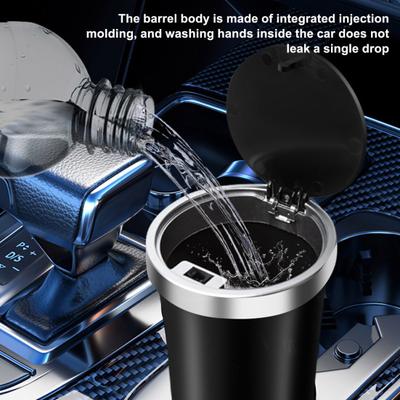 800ML Car Trash Can with Lid Waterproof Press Leakproof Universal SUV Truck Auto Center Console Rubbish Waste Garbage Bin Storage Box Car Interior