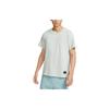 Nike T Shirts Men's Light Silver Crew Neck Moderate Straight Fit FN2646-034