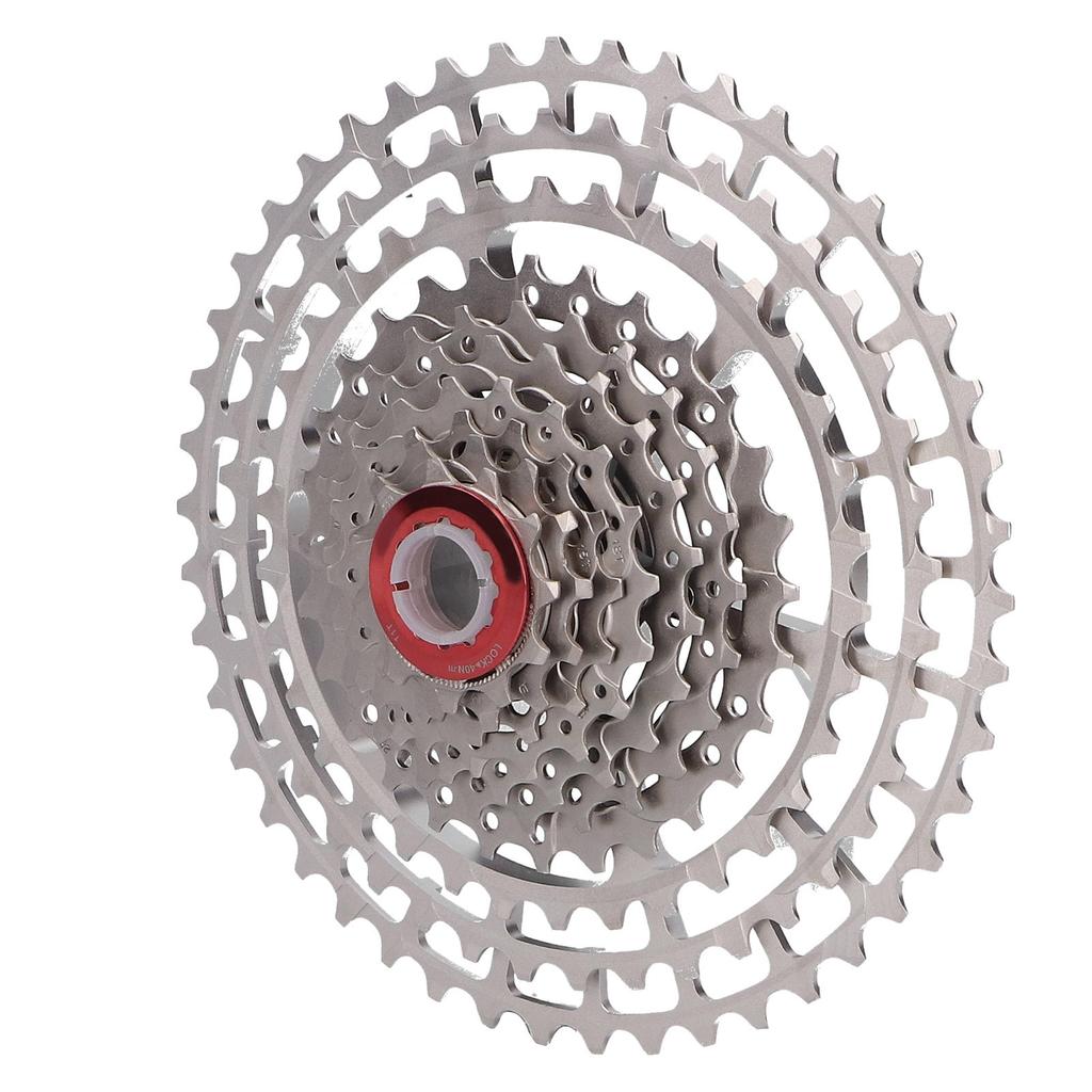 Mountain Bike Freewheel Bicycle Split Structure Hollow 46T Cassette Flywheel Silver10 Speed 46T