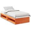 Daybed with Mattress, Waxed Brown, 90X200 Cm, Pine