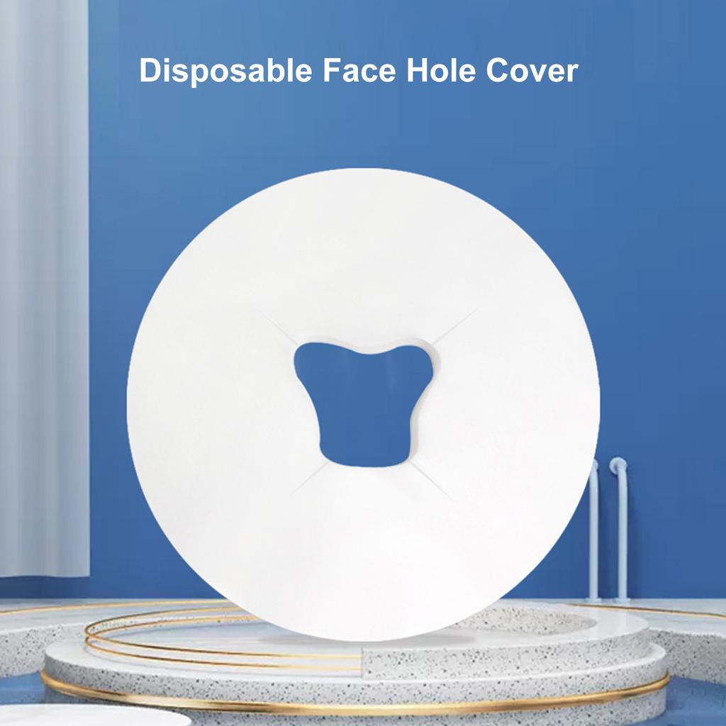 Beauty Salon Face Pad Bed Table Face Hole Cover Spa Massage Disposable Breathing Sheet White