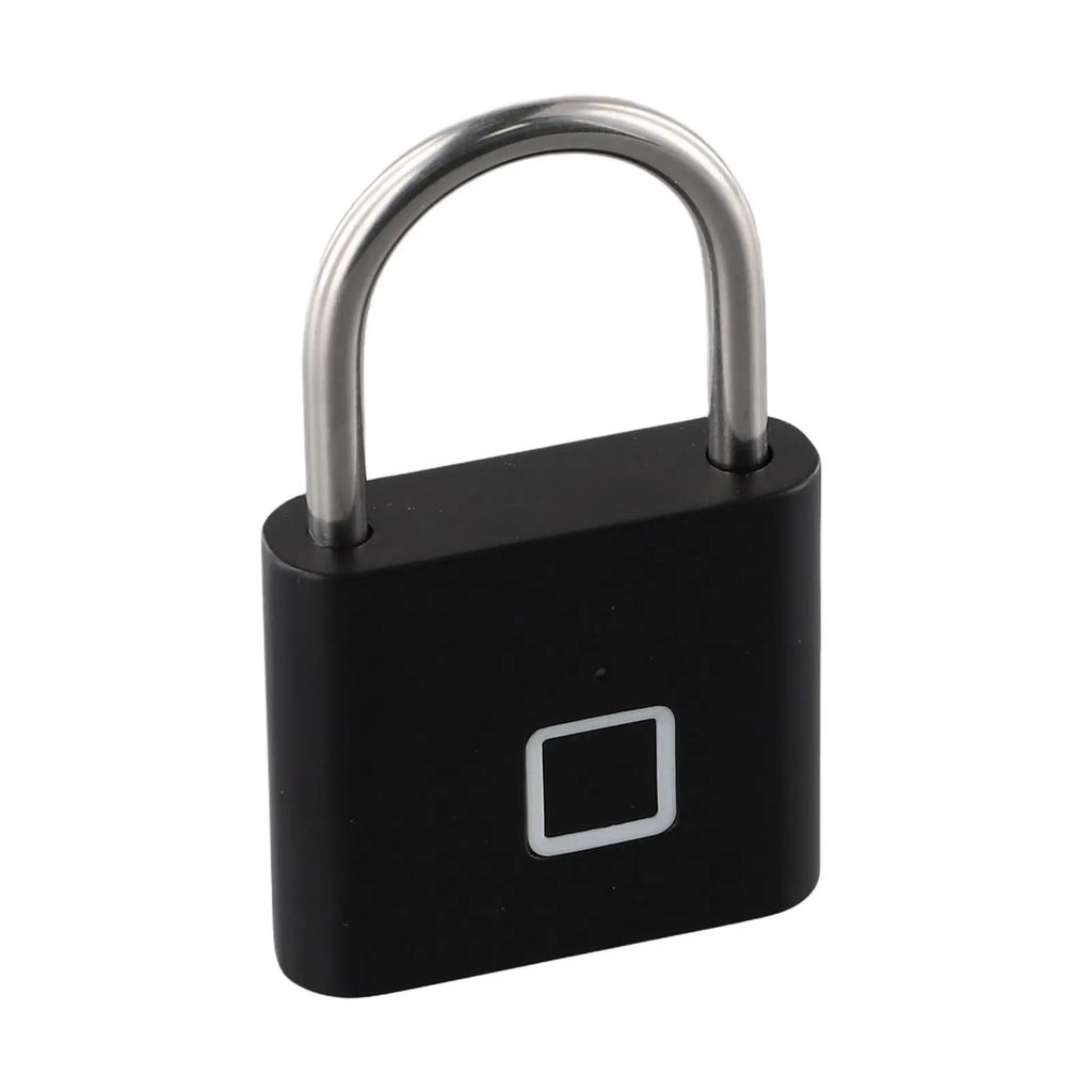 Fingerprint Sensor Smart Lock with USB Rechargeability Waterproof Design Perfect for Securing Bicycles and Travel Gear