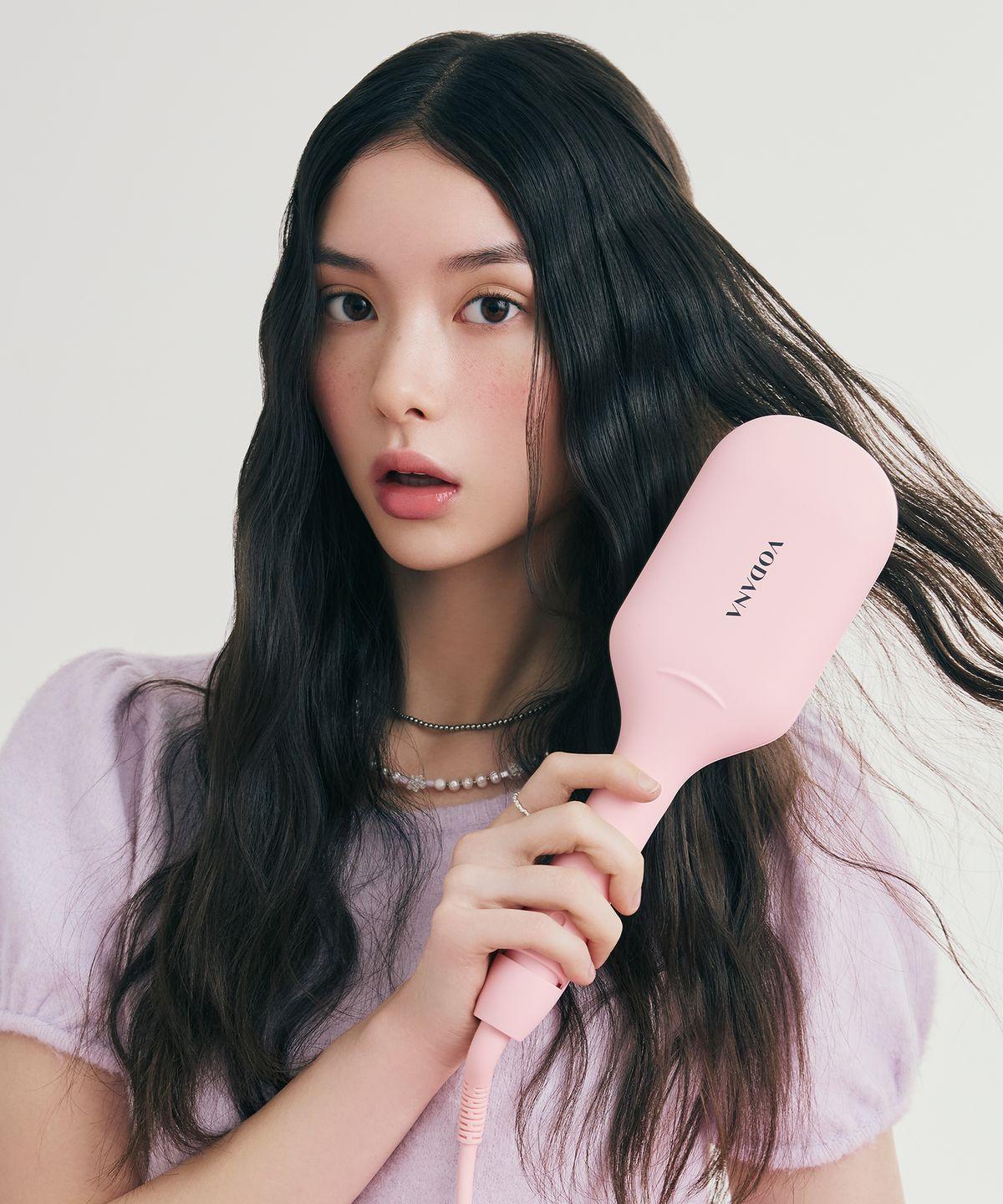 Glow Wavy Hair Iron 40mm Powder Pink + Free Gift: 2 x 10ml Treatments