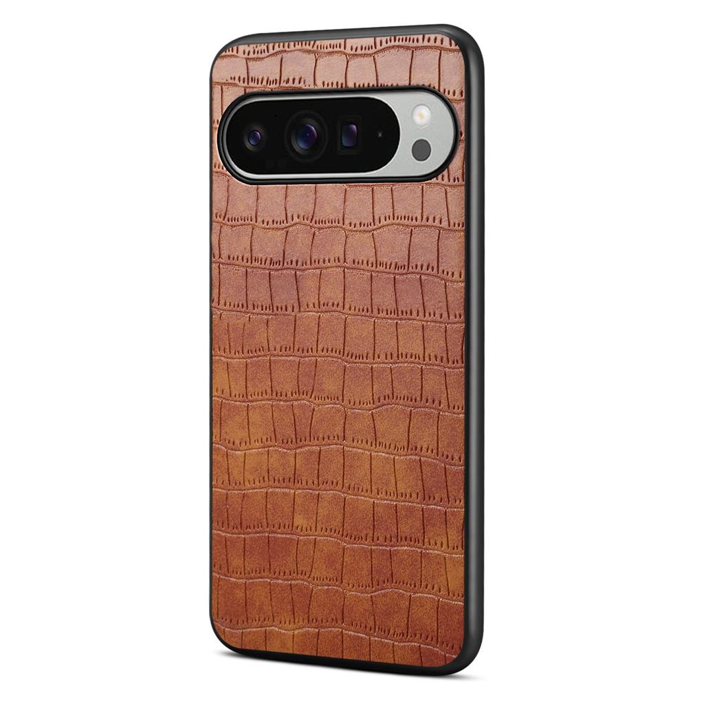 For Google Pixel 10 Pro XL Case Crocodile Texture Design Leather Slim Back Cover