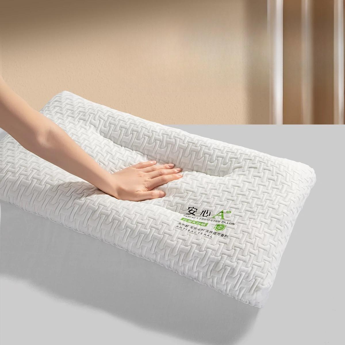 

Подушка защищает шейный отдел позвоночника, очень мягкая и глубокая, чтобы помочь спать, домашнее использование для пары одноместных мужских студенческих общежитий, низкий профиль 48*74cm