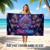 Cards Casino Theme Quick Dry Beach Towel Custom Name Text Print Large Sand Resistant Towel Beach Vacation