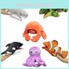 New Ocean Animal Hand Puppet For Toddlers Interactive Shark And Turtle Plush Toy Characters)