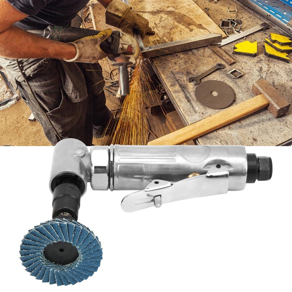 Engraving Machine 90 degrees Bend Angle Pneumatic Grinding Polishing Tool with Emery Disk ‑315BS