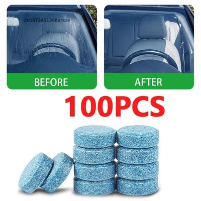 Soluție de curățare a parbrizului mașină Soluție de curățare solidă Tablete efervescente Stergătoare de parbriz auto Tablete Detergent Accesorii pentru spălat auto