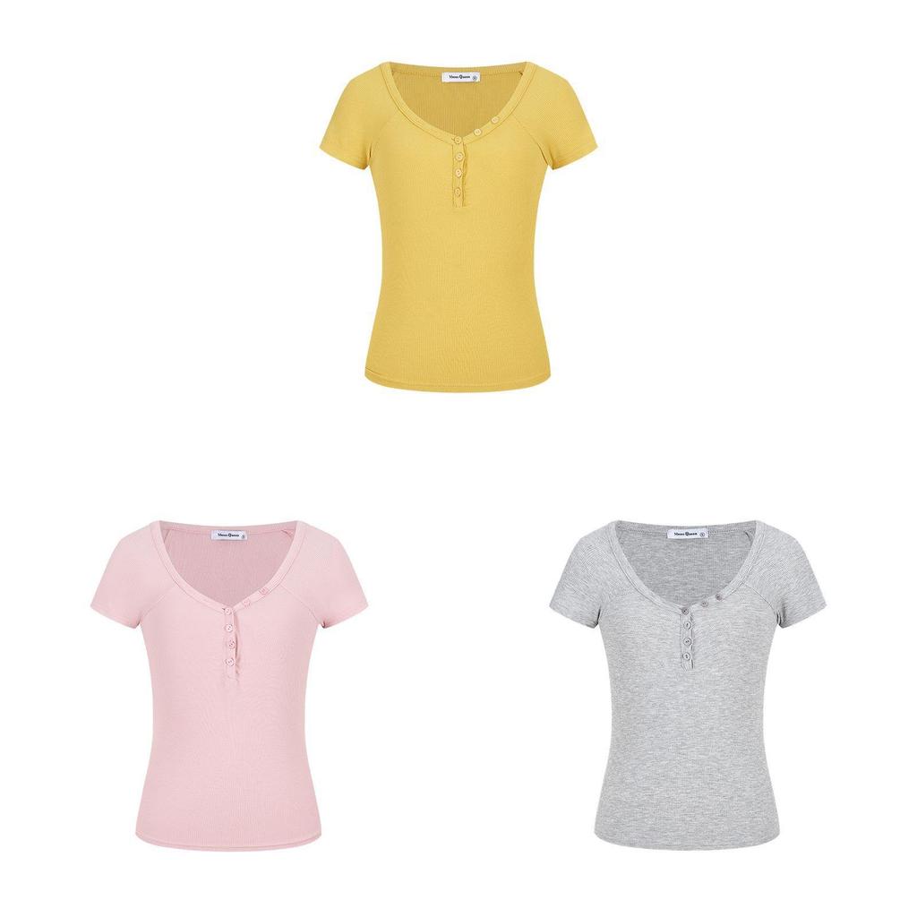 Queen White Vneck Short Sleeve T Shirt For Summer Casual Women