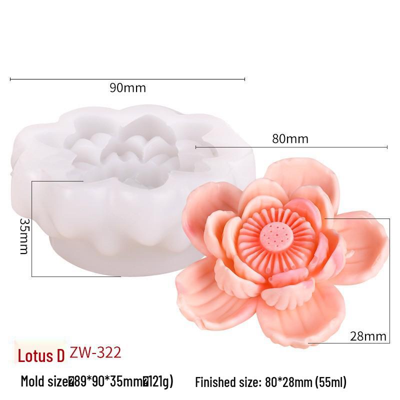 Misong Chinese Lotus Mousse Cake Silicone Mold for Pastries and Pudding