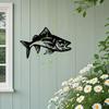 Vintage Wrought Iron Frog Fish Wall Decor, Weather Resistant Rust Proof Forging, Kitchen Beach House Summer Cool Theme Gift
