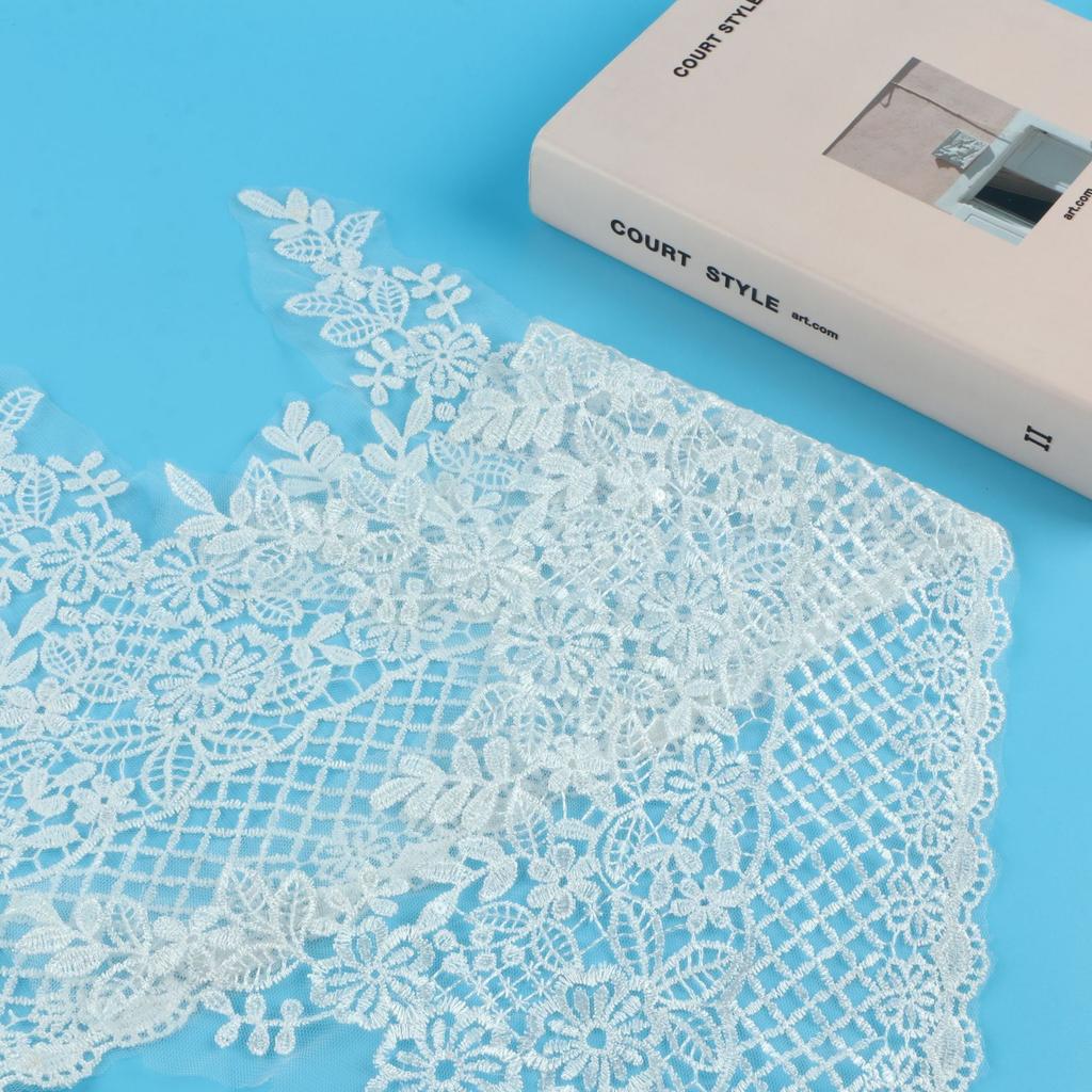 Plaid Bead Lace 28Cm Clothing Accessories Wedding Dress Veil Lace Accessories Lace Fabric