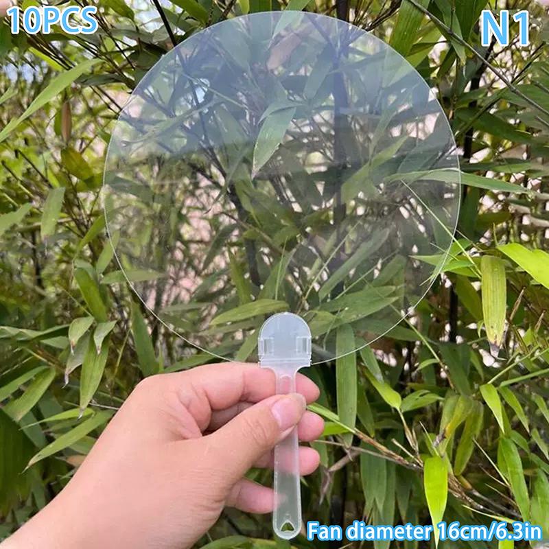 

10 шт. Милый мини-прозрачный веер в форме бабочки, пластиковая заготовка, лист, материалы для рукоделия для концерта, детский материал для ручной работы