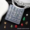 3D Christmas Snowman And Tree Silicone Nail Mold Snowflake And Snowman Design for Nail Art DIY Manicure Decoration