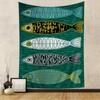 VIKAMA Summer Ocean Art Tapestry Scandinavian Style Fish Images Living Room Sofa Background Wall Modern Minimalist Decoration
