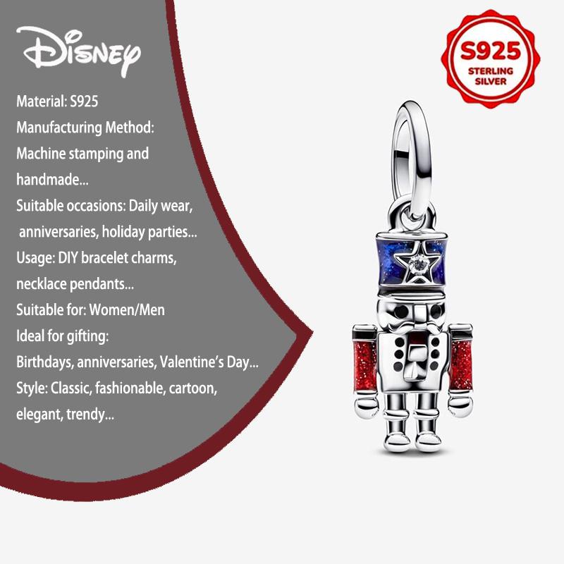 

Gold Disney 925 Silver Winnie & Stitch Charms Fit Bracelet and Necklace Pendants Ideal for DIY Parties and Holiday Jewelry Gifts