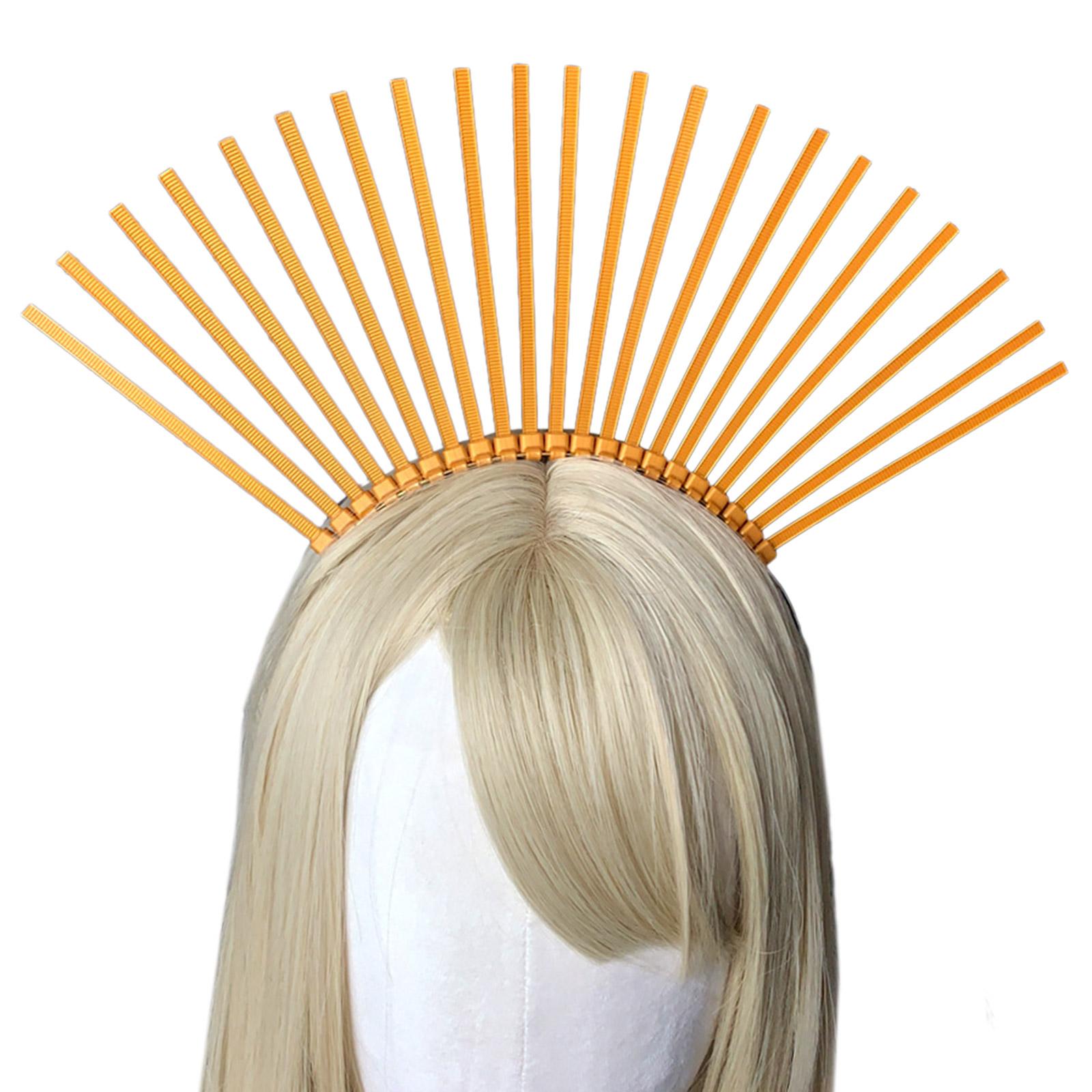 

Teens Students Halloween Hairband with Sunbursts Spike Cosplay Angel Holy Shape Spike Headbands Performances Hair Hoop