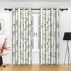 2 Stück/Set Botanische Blattvorhänge Natürliches Grünes Efeublätter-Muster Vorhänge Schlafzimmer Wohnzimmer Dekoration Polyester Verdunkelungsvorhänge