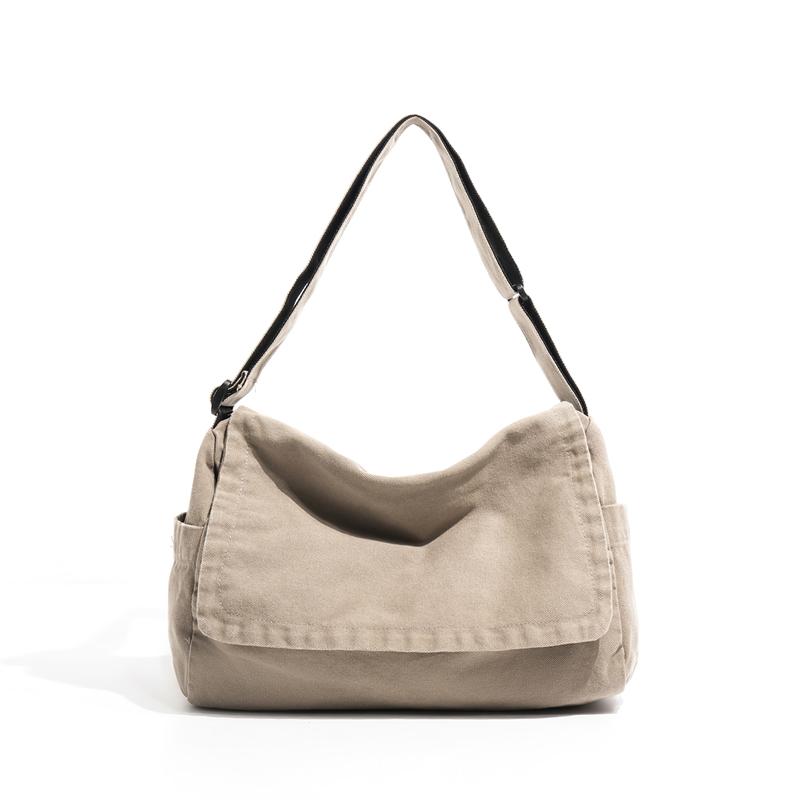 Canvas Bag Unisex Crossbody Bag Student Class Shoulder Messenger Bag