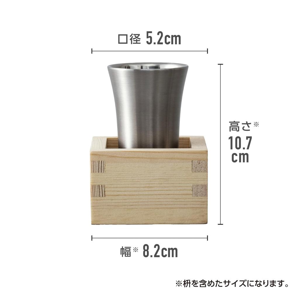 Peacock Thermos Industry Peacock Cold Sake Tumbler Home Izakaya Series 100ml Cold Storage Stainless Steel Vacuum Insulated Structure Cold Sake Sake