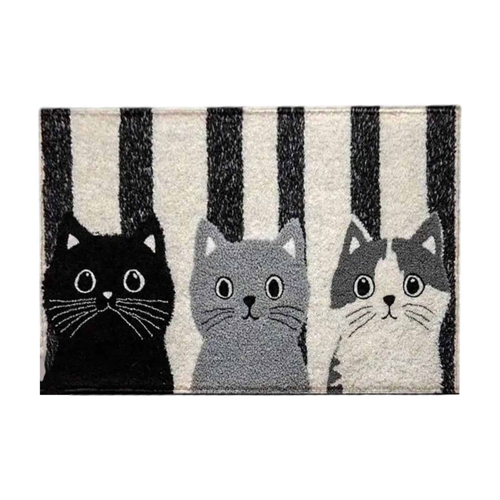 

Faux Cashmere Floor Mat Bathroom Water-Absorbing Non- Mat Bedroom Bedside Rug Entrance Door Mat One Size