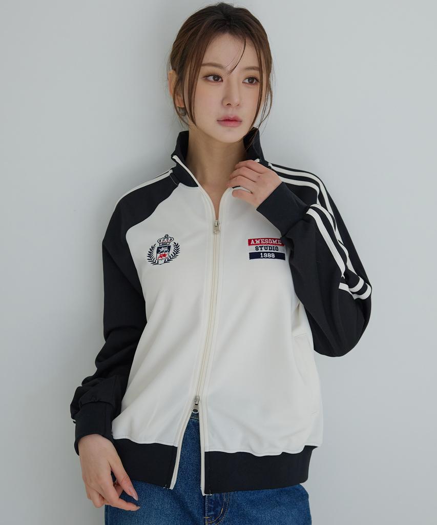 Awesome Studio Track Jersey Jacket Black