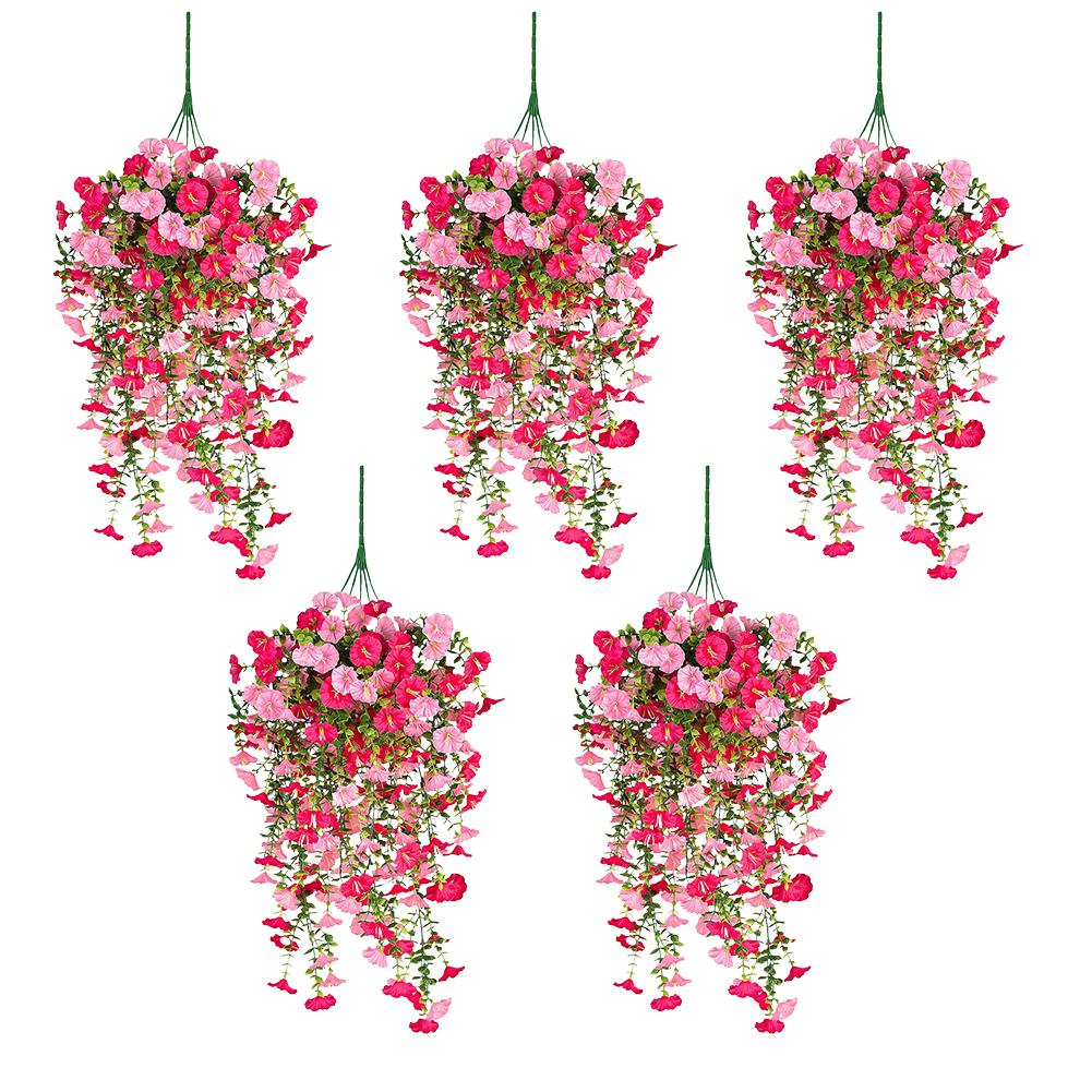 Seide Künstliche Hängende Blumenranken für Hof Für Haustür Garten Dekoration Wetterfest Kunstpflanze 77x36cm