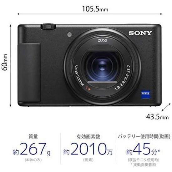 SONY Compact Digital Camera VLOGCAM Vlog ZV-1 Body Wind Screen Included 24-70mm F1.8-2.8 Zoom Lens Black B