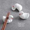 5pcs Cute Ceramic Swan Duck Chopsticks Rest Rack Stand Holder for Chopsticks Forks Spoons Holder Rack Kitchen Tableware Tools