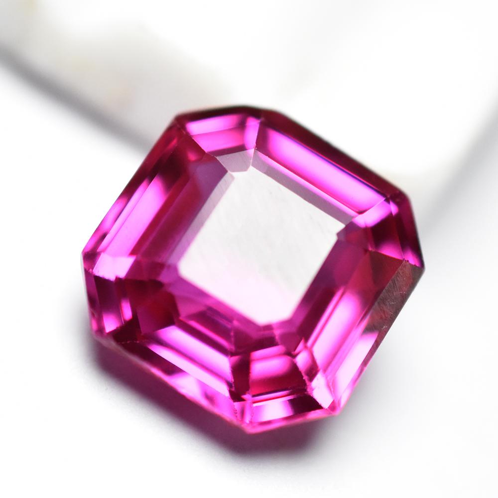 A++ Quality Natural Pink Tourmaline 8.50 Ct Certified Square Cut gemstone