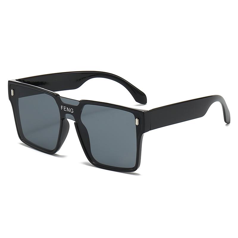 

Men s Oversized Windproof Sunglasses with Integrated Design and European-American Style