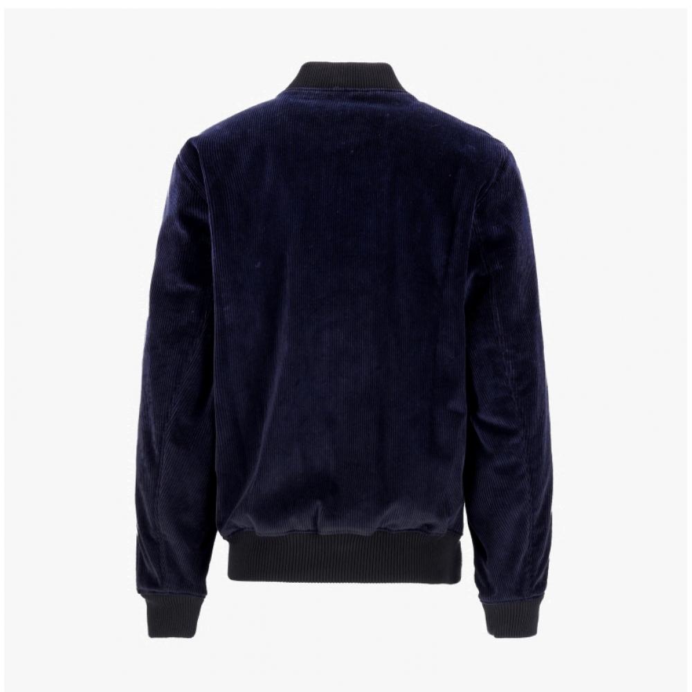 Maison Kitsune Mm02108ww0116 P480 Bold Fox Head Patch Corduroy Teddy Mens Jacket