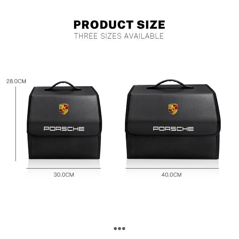 Caja organizadora plegable de gran capacidad para maletero de coche Porsche Cayenne Panamera Macan 911 718 Taycan Boxster Cayman 918