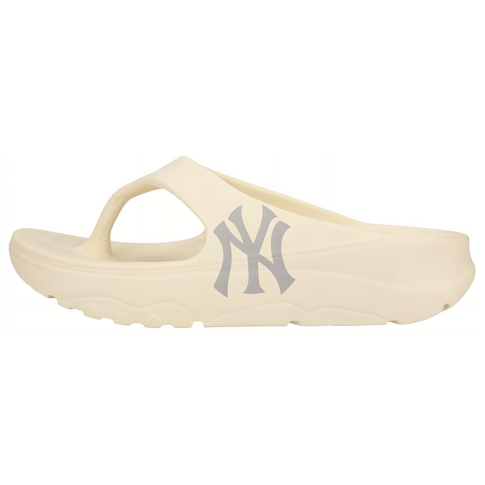 

New MLB Slipper Graffiti Slip Resistant Flip Flops Unisex Beige 32SHHW111-50I 45