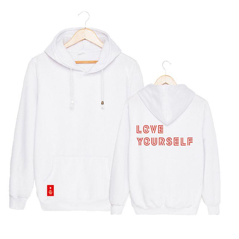 Felpa con cappuccio Kpop Bts World Tour Love Yourself Cappellino Felpa con i membri iconici Jimin Suga Jin V Per i fan