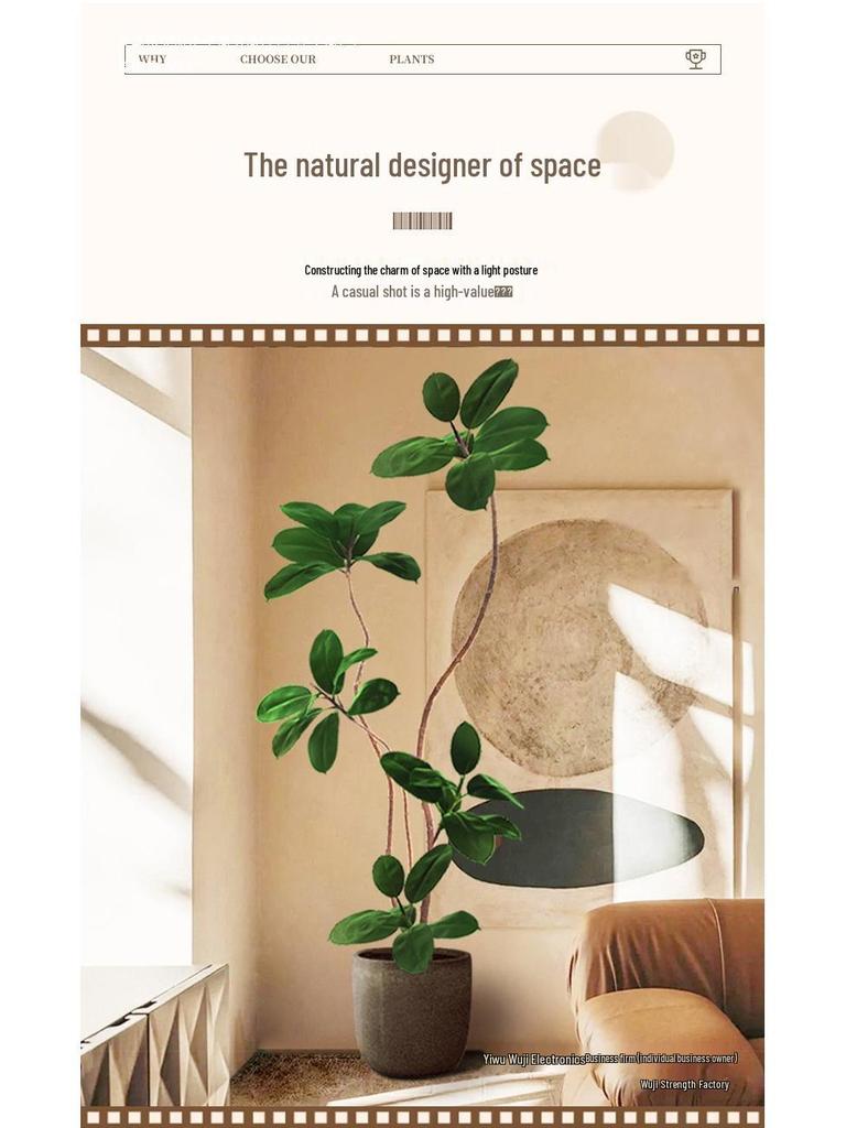 Luxurious Large Faux Green Plant Decoration for Indoor Use