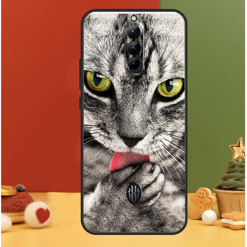 Black Cat Staring Eyes Case For ZTE Nubia Red Magic 8 8S Pro Plus RedMagic 9 Pro Plus 5G 5S 6R 6 7 6S 7S Pro Cover