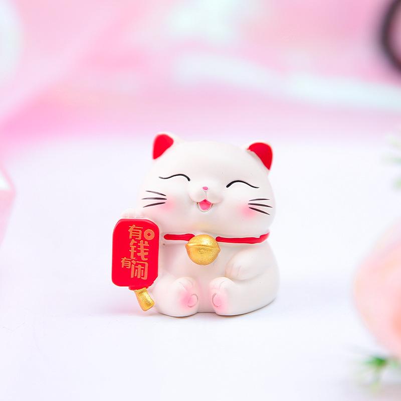 Festive Cat New Year Ornament - Creative Living Room Decoration & Entrance Craft Gift