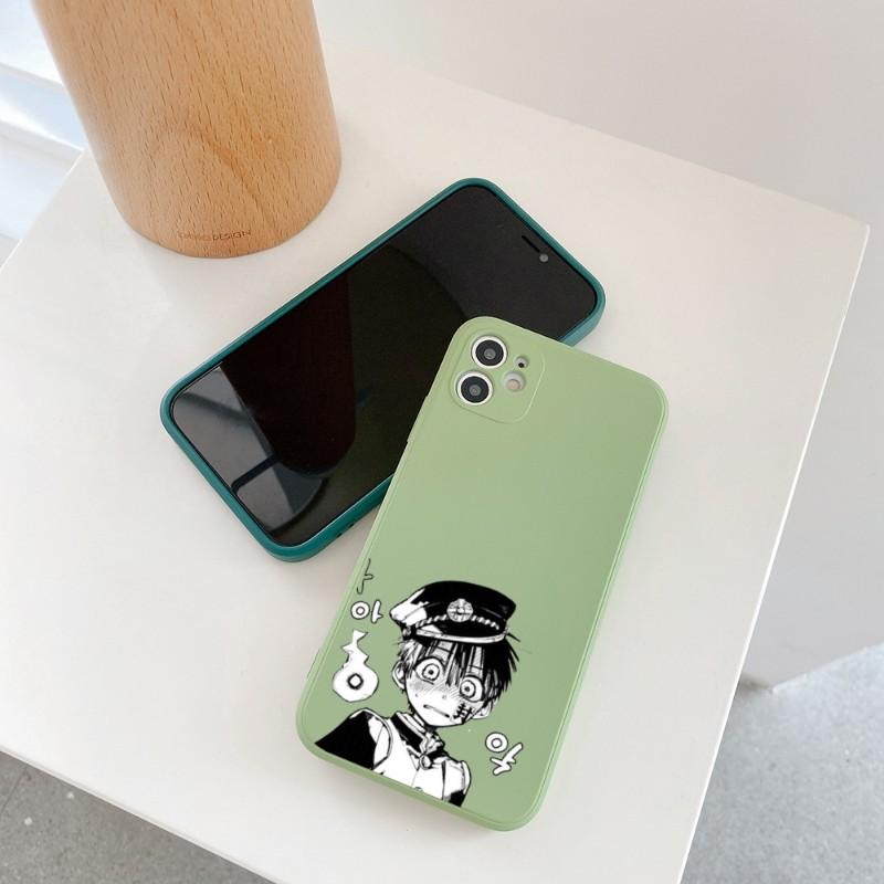 Cute H-HaNako Kun Phone Case For IPhone 11 12 13 Pro Max X XR XS Max 6 6S 7 8 Plus SE 2022 Liquid Square Color Phone Cover