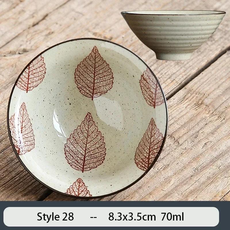 1PCS Chinese Traditional Ceramic Cone Teacup Anti Scaling Handmade Flowers Porcelain Tea Bowl Travel Meditation Cup Tea Set 70ml
