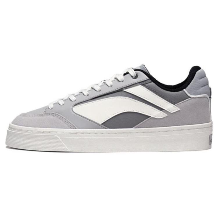 

Новые прочные дышащие кеды LiNing с низким верхом для скейтбординга, серые с белым AECT021-2 43