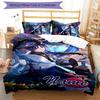 3pcs Genshin Impact4 Cover Set - Personalized Name, HD Printed Bedding with 1 Cover and 2 Pillowcases - Perfect for Home Decor, Easy Care