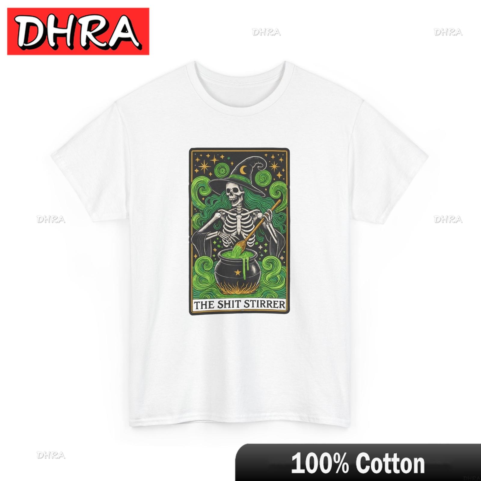 Sarcastic Skeleton Witch Tarot Card TShirt Witchcraft Inspired Fashion Chic Tshirts Retro Bold Classic Top Graphic Casual Days S